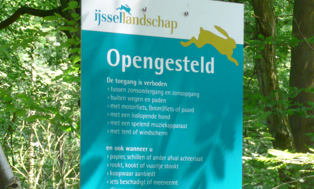 huisstijl IJssellandschap informatiebord in bos